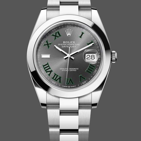 Super Clone Men's Rolex Datejust 41-M126300 0013, Oyster Stainless Steel, Slate Dial, Men’s Grey Dial