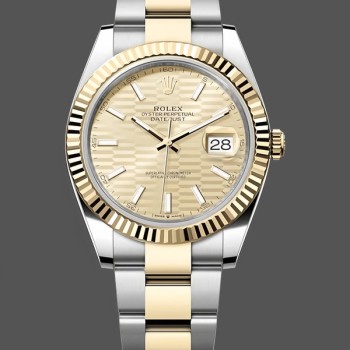 Super Clone Women's Rolex Datejust 31-m278381RBR 0032, Rose Gold, Silver Floral Motif Diamond Dial, Diamond Bezel, Silver