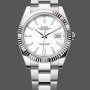 Super Clone Men's Rolex Datejust 41-M126334, Stainless Steel & White Gold, White Dial, Men’s White Dial