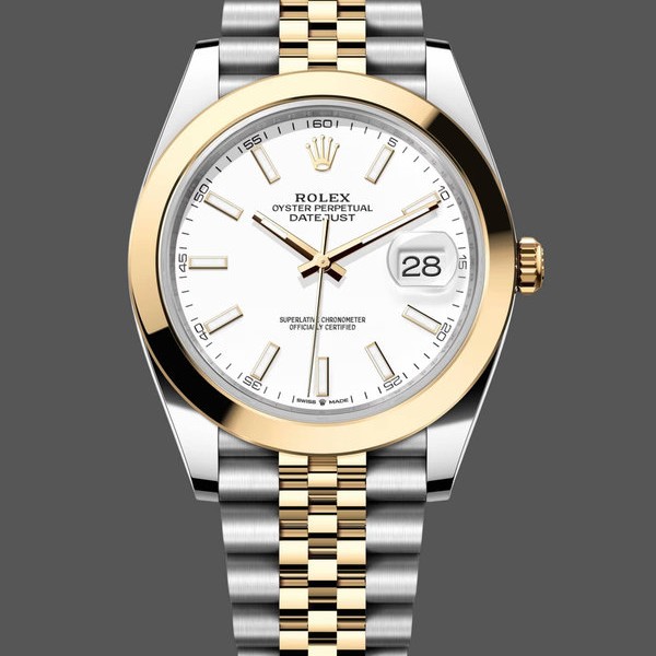 Super Clone Men's Rolex Datejust 41mm Stainless Steel Yellow Gold M126303 0016 Men's White Dial