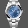 Super Clone Men's Rolex Datejust 41-M126300 0017, Stainless Steel, Azzuro Blue Roman Dial, Men’s Blue Dial