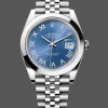 Super Clone Men's Rolex Datejust 41-M126300 0018, Stainless Steel, Blue Roman Dial, Jubilee Bracelet, Men’s Blue Dial