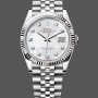 Super Clone Men's Rolex Datejust 41-126334, Steel & White Gold, MOP Diamond Dial, Men’s MOP Dial