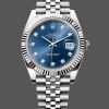 Super Clone Men's Rolex Datejust 41-126334 0016, White Gold, Blue Dial Blue Dial