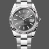 Super Clone Men's Rolex Datejust 41-M126334, White Gold, Fluted Bezel, Slate Dial, Oyster, Men’s Grey Dial