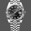 Super Clone Men's Rolex Datejust 41-m126334, Rolesor, Black Diamond Dial, Men’s Black Dial