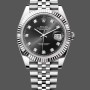 Super Clone Men's Rolex Datejust 41-m126334, Rolesor, Black Diamond Dial, Men’s Black Dial