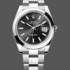 Super Clone Men's Rolex Datejust 41-126300 0011, Oyster Stainless Steel, Black Index, Men’s Black Dial