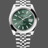 Super Clone Men's Rolex Datejust 41-m126300 0020, Oystersteel, Jubilee, Mint Green Dial Green Dial