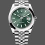 Super Clone Men's Rolex Datejust 41-m126300 0020, Oystersteel, Jubilee, Mint Green Dial Green Dial