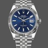 Super Clone Men's Rolex Datejust 41-126334, Pre‑owned, Blue Motif Dial, Jubilee Bracelet, Blue Dial