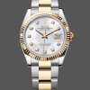 Super Clone Women's Rolex Datejust 31-m278381RBR 0032, Rose Gold, Silver Floral Motif Diamond Dial, Diamond Bezel, Silver