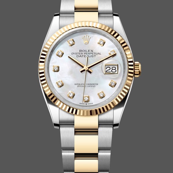 Super Clone Women's Rolex Datejust 31-m278381RBR 0032, Rose Gold, Silver Floral Motif Diamond Dial, Diamond Bezel, Silver