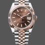 Super Clone Men's Rolex Datejust-m126331 0002, Automatic, Rose Gold & Steel, Brown Dial