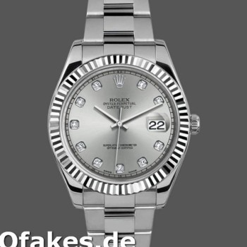 Super Clone Men's Rolex Datejust II 41mm Men's-116334-Silver Diamond Dial Silver Diamond