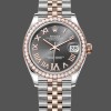 Super Clone Women's Rolex Datejust Lady 31-278381RBR, Rose Gold & Steel, Slate Roman Diamond VI Dial, Diamond Bezel, Jubilee Bracelet, Women’s Slate