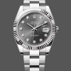 Super Clone Men's Rolex Datejust 41mm Men's-m126334 0005-Fluted Bezel-Dark Rhodium Grey Dial Grey