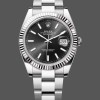 Super Clone Men's Rolex Datejust 41mm Men's-m126334 0017-Fluted Bezel-Black Dial Black