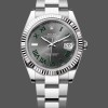 Super Clone Men's Rolex Datejust 41mm Men's-m126334 0021-Fluted Bezel-Grey Wimbledon Dial Grey Wimbledon