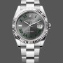 Super Clone Men's Rolex Datejust 41mm Men's-m126334 0021-Fluted Bezel-Grey Wimbledon Dial Grey Wimbledon