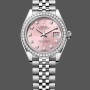 Super Clone Women's Rolex Datejust 28mm Women's-m279384rbr 0003-Steel & White Gold-Pink Dial Pink Dial