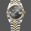 Super Clone Unisex's Rolex Datejust 36mm Unisex-m126233 0035-Two-Tone Steel & Yellow Gold-Fluted Bezel Grey