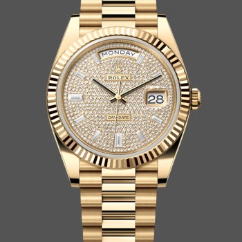 Super Clone Men's Rolex Datejust 41-126333 0014, Gold & Steel, Black Dial, Men’s Black