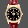 Super Clone Unisex's Rolex Day Date 36-m128348RBR 0026, Yellow Gold, Champagne Dial, Diamond Bezel, Champagne