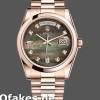 Super Clone Unisex's Rolex Day-Date 36mm Unisex-118205-Dark Mother of Pearl-Black Dial MOP