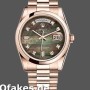 Super Clone Unisex's Rolex Day-Date 36mm Unisex-118205-Dark Mother of Pearl-Black Dial MOP
