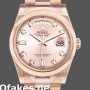 Super Clone Unisex's Rolex Day-Date 36mm Unisex-118205-Pink Diamond Dial Pink