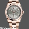 Super Clone Unisex's Rolex Day-Date 36mm Unisex-118205-Rose Gold-Grey Dial Grey
