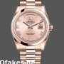 Super Clone Unisex's Rolex Day-Date 36mm Unisex-118205-Rose Gold-Pink Dial-Automatic Pink