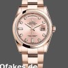 Super Clone Unisex's Rolex Day-Date 36mm Unisex-118205-Rose Gold-Pink Diamond Dial Pink