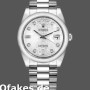 Super Clone Unisex's Rolex Day-Date 36mm Unisex-118206-Jubilee-Silver Dial-Diamonds Silver