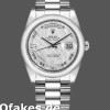 Super Clone Unisex's Rolex Day-Date 36mm Unisex-118206-Meteorite Grey Dial Grey