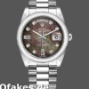 Super Clone Unisex's Rolex Day-Date 36mm Unisex-118206-Mother of Pearl-Black Dial MOP