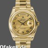 Super Clone Unisex's Rolex Day-Date 36mm Unisex-118208-Arabic Numeral Wave-Champagne Dial Champagne