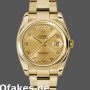 Super Clone Unisex's Rolex Day-Date 36mm Unisex-118208-Champagne Dial-Arabic Numeral Hour Markers-Yellow Gold Champagne