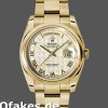 Super Clone Unisex's Rolex Day-Date 36mm Unisex-118208-Roman Numeral Pyramid-Ivory Dial Ivory