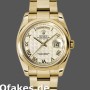 Super Clone Unisex's Rolex Day-Date 36mm Unisex-118208-Roman Numeral Pyramid-Ivory Dial Ivory