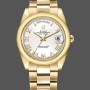 Super Clone Unisex's Rolex Day-Date 36mm Unisex-118208-White Roman Dial-Roman Numerals White