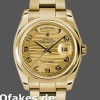 Super Clone Unisex's Rolex Day-Date 36mm Unisex-118208-Yellow Gold-Arabic Numeral Wave-Champagne Dial Champagne