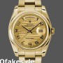 Super Clone Unisex's Rolex Day-Date 36mm Unisex-118208-Yellow Gold-Arabic Numeral Wave-Champagne Dial Champagne