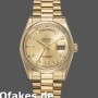 Super Clone Unisex's Rolex Day-Date 36mm Unisex-118208-Yellow Gold-Champagne Diamond Dial Champagne