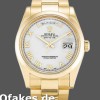 Super Clone Unisex's Rolex Day-Date 36mm Unisex-118208-Yellow Gold-White Dial-Roman Numeral White