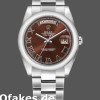 Super Clone Unisex's Rolex Day-Date 36mm Unisex-118209-Chocolate Brown-Diamonds Dial Chocolate Brown<br />