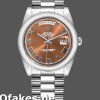 Super Clone Unisex's Rolex Day-Date 36mm Unisex-118209-Copper Brown Dial Brown<br />