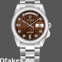 Super Clone Unisex's Rolex Day-Date 36mm Unisex-118209-Jubilee-Chocolate Brown-Diamonds Dial Brown