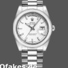 Super Clone Unisex's Rolex Day-Date 36mm Unisex-118209-Oyster Bracelet-White Dial White<br />